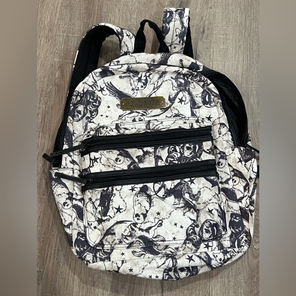 Official Licensed Harry Potter Hogwarts Backpack Brass Plate Front Zippers - Picture 1 of 8